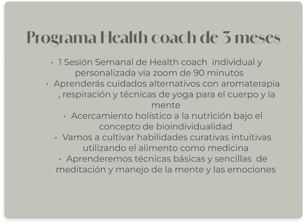 Programa Health coach de 3 meses - 3meses